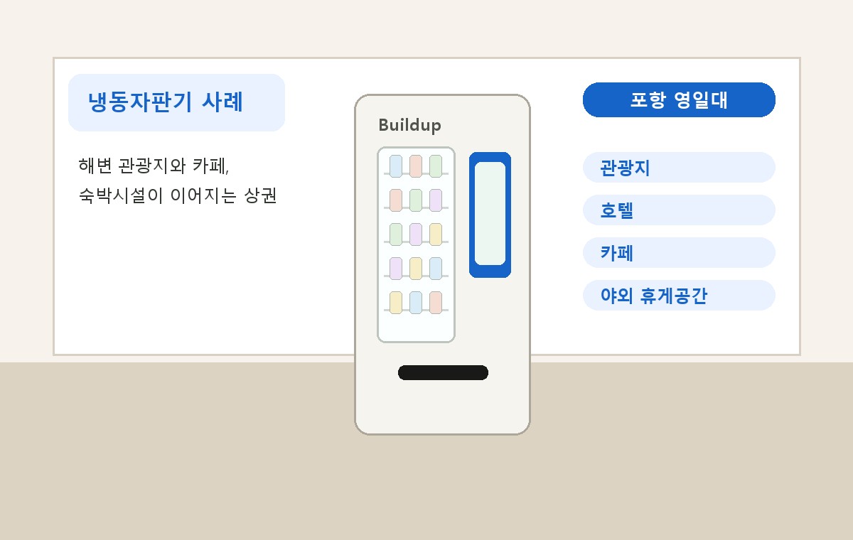 포항 영일대 냉동자판기 적용 사례