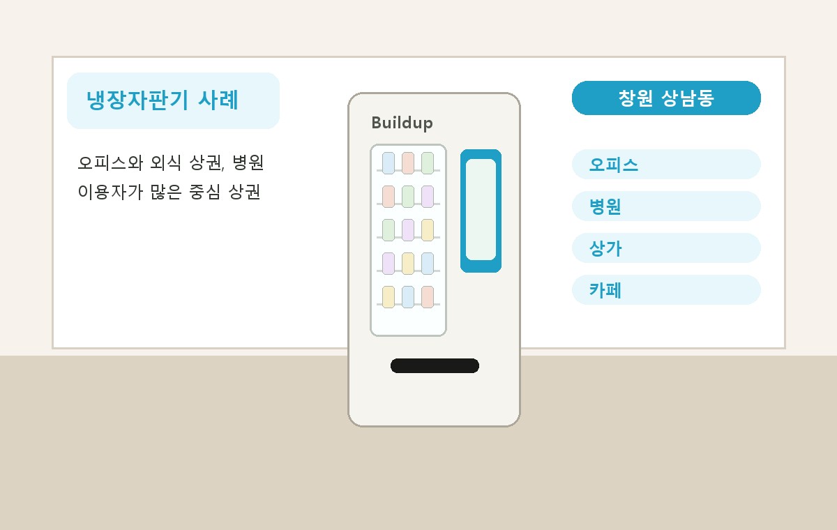 창원 상남동 냉장자판기 적용 사례