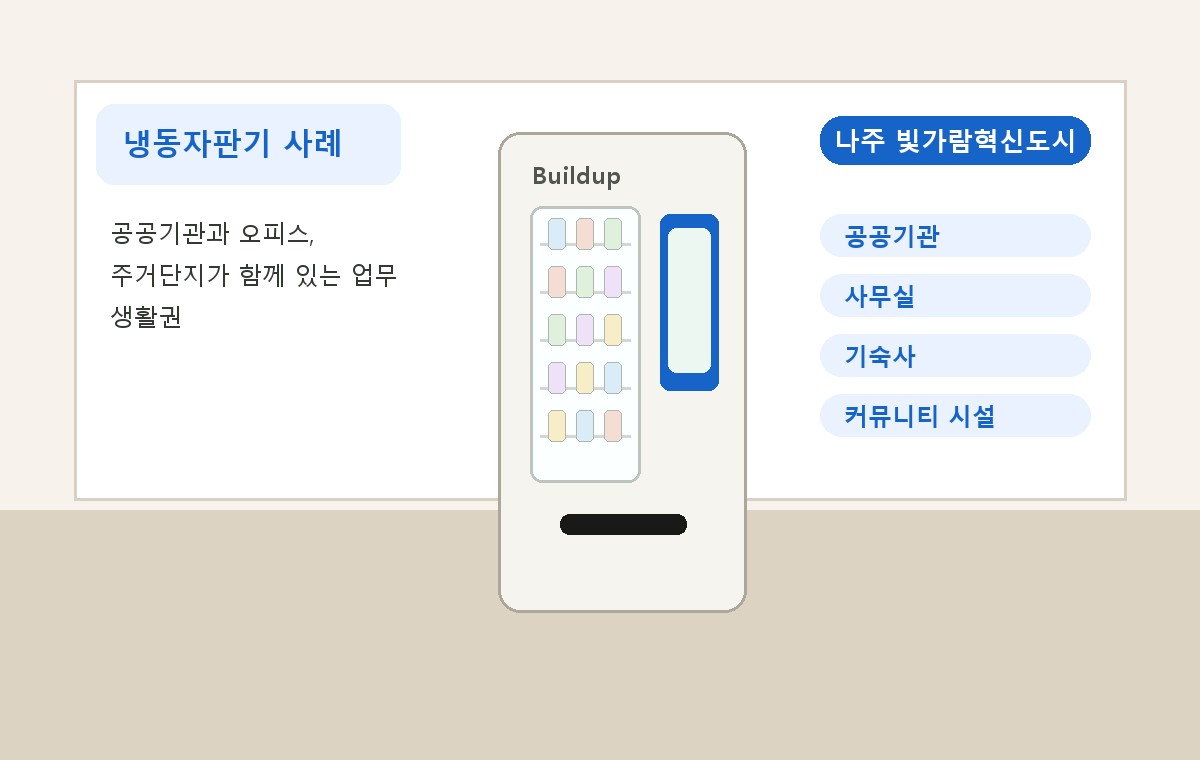 나주 빛가람혁신도시 냉동자판기 적용 사례