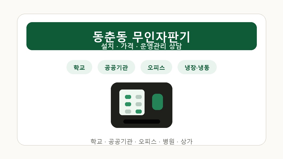 동춘동 무인자판기